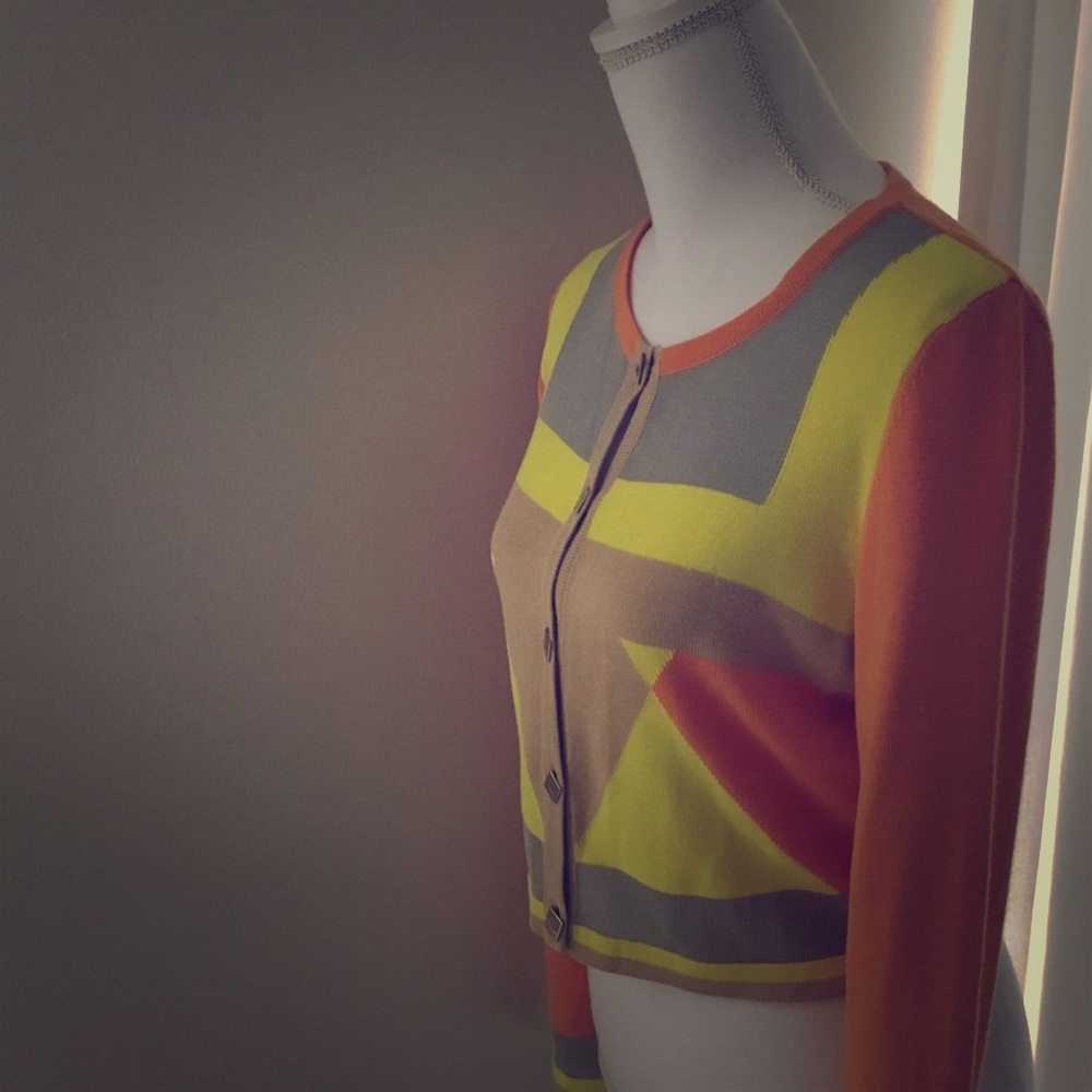 Versace Collection multi-colored Cropped Cardigan